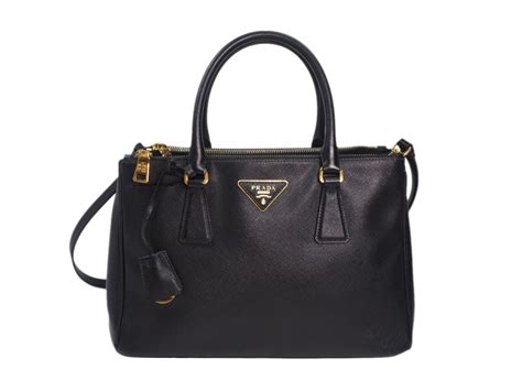 Prada Saffiano Lux Double Zip tote Nero BN1801 